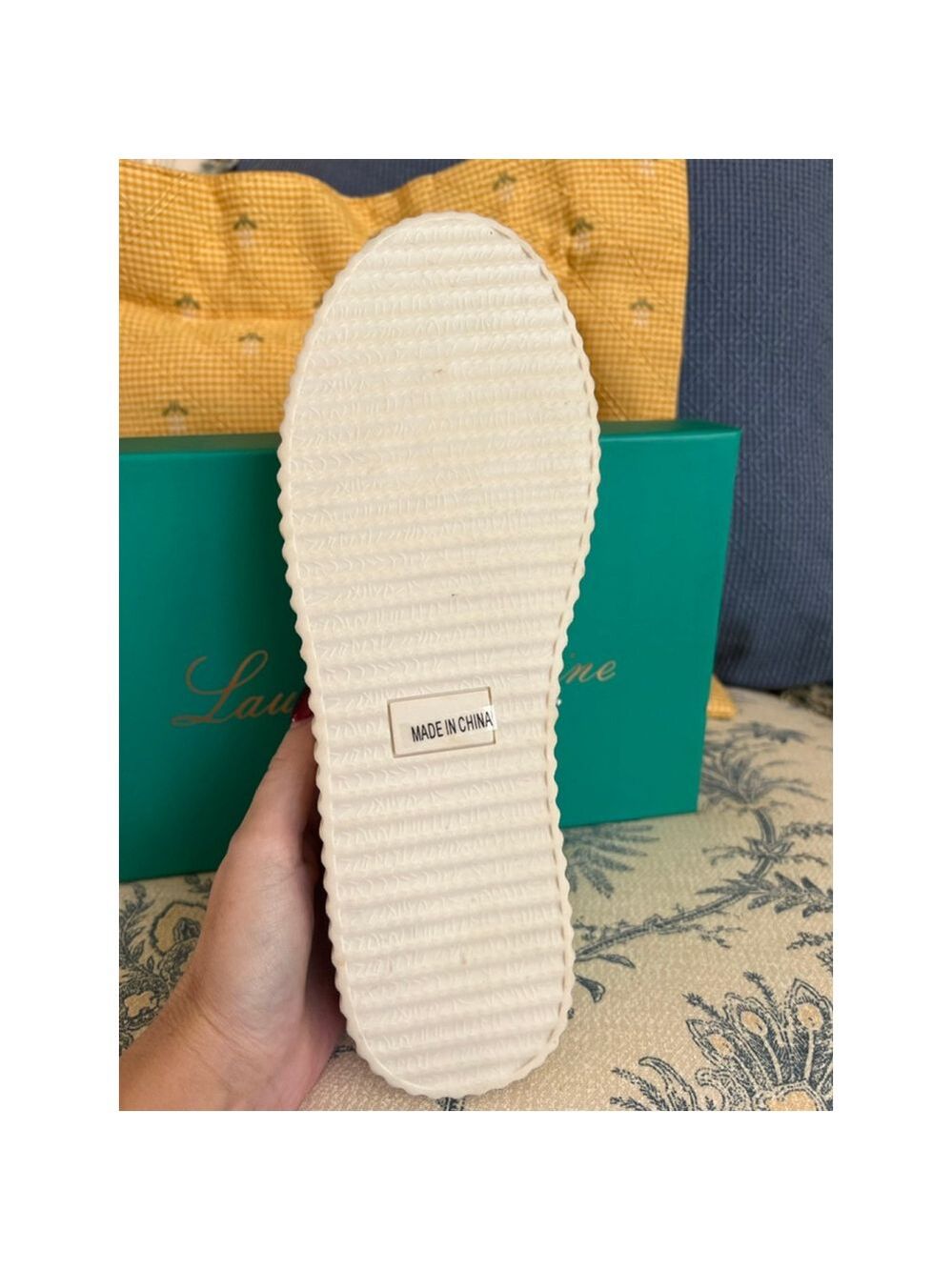 New Lauren Lorraine White Embellished Sneakers Size 10 - Picture 3 of 4
